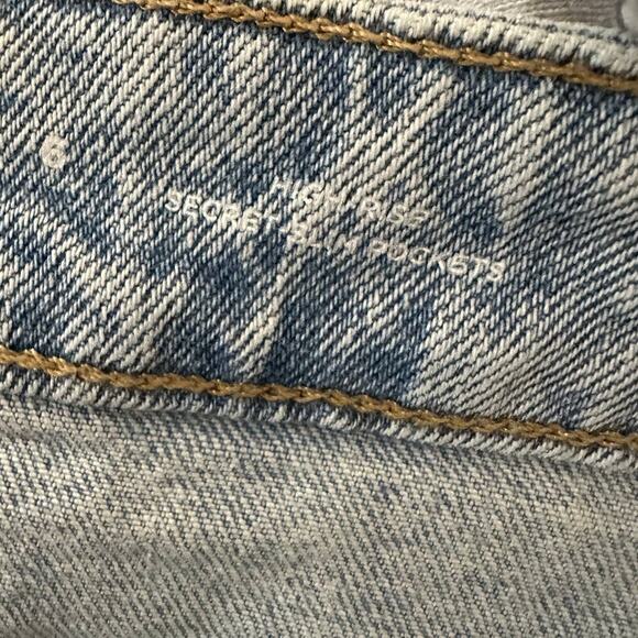 Old Navy High Rise Secret Slim Size 6 Light Blue Denim Jean Skirt Button Fly - Picture 5 of 9